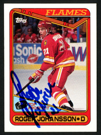 1990-91 O-Pee-Chee Calgary Flames Hockey Card #386 Theo Fleury Psa 9