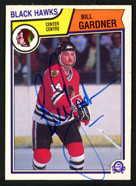 Bill Gardner Autographed 1983-84 O-Pee-Chee Rookie Card #103 Chicago Blackhawks SKU #150215