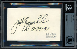 Jeff Bagwell Autographed 3x5 Index Card Houston Astros Rookie Era Signature Beckett BAS #11318965