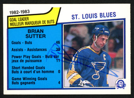Brian Sutter Autographed 1983-84 O-Pee-Chee Card #308 St. Louis Blues SKU #151361