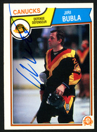 Jiri Bubla Autographed 1983-84 O-Pee-Chee Rookie Card #347 Vancouver Canucks SKU #151370