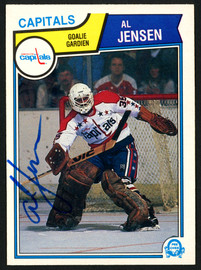 Al Jensen Autographed 1983-84 O-Pee-Chee Rookie Card #373 Washington Capitals SKU #151382