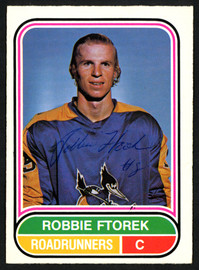 Robbie Ftorek Autographed 1975-76 WHA O-Pee-Chee Rookie Card #19 Phoenix Roadrunners SKU #151398