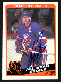 Denis Potvin Autographed 1984-85 O-Pee-Chee Card #216 New York Islanders SKU #151855