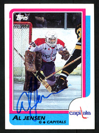 Al Jensen Autographed 1986-87 Topps Card #135 Washington Capitals SKU #152005