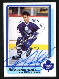 Russ Courtnall Autographed 1986-87 Topps Rookie Card #174 Toronto Maple Leafs SKU #152014