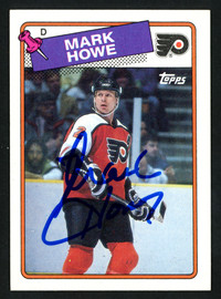 Mark Howe Autographed 1988-89 Topps Card #6 Philadelphia Flyers SKU #152018