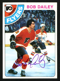 Bob Dailey Autographed 1978-79 Topps Card #131 Philadelphia Flyers SKU #153533