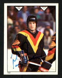 Patrik Sundstrom Autographed 1983-84 O-Pee-Chee Sticker Card #152 Vancouver Canucks SKU #153615