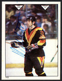 Jiri Bubla Autographed 1983-84 O-Pee-Chee Sticker Rookie Card #143 Vancouver Canucks SKU #154068