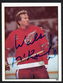 Walt McKechnie Autographed 1982-83 Topps Sticker Card #186 Detroit Red Wings SKU #154075