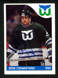 Bob Crawford Autographed 1985-86 Topps Card #162 Hartford Whalers SKU #154167