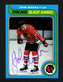 John Marks Autographed 1979-80 Topps Card #16 Chicago Blackhawks SKU #154289