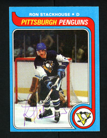 Ron Stackhouse Autographed 1979-80 Topps Card #154 Pittsburgh Penguins SKU #154334