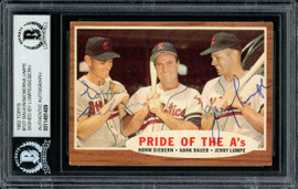 Norm Seibern & Jerry Lumpe Autographed 1962 Topps Card #127 Kansas City A's Pride Of The A's Beckett BAS #11481409