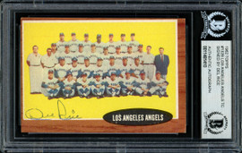 Del Rice Autographed 1962 Topps Card #132 Los Angeles Angels Beckett BAS #11481410