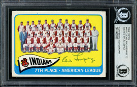 Ron Santo, Lou Boudreau & Glen Hobbie Autographed 1961 Topps Checklist Card  #273 Beckett BAS #13608674 - Mill Creek Sports