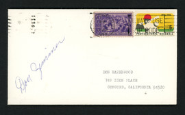 Don Zimmer Autographed 3.5x6.5 Postal Cover New York Yankees SKU #156657