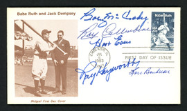 Lou Boudreau, Hoot Evers, Barney McCosky, Roy Cullenbine & Ray Hayworth Autographed First Day Cover SKU #156788