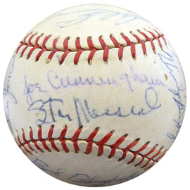 1957 St. Louis Cardinals Autographed Official Baseball With 30 Total Signatures Including Stan Musial & Fred Hutchinson Beckett BAS #A52660