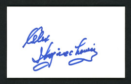 Alex Wojciechowicz Autographed 3x5 Index Card Detroit Lions SKU #158106