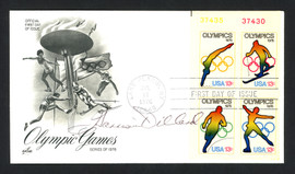 Harrison Dillard Autographed First Day Cover 1948 & 1952 Olympics SKU #159551
