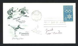 Jack McCartan Autographed First Day Cover 1960 Olympics Hockey Team USA SKU #159566