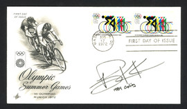 Clarence Knickman Autographed First Day Cover Olympic Cycling SKU #159586