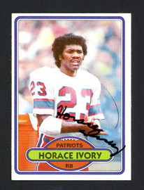 Horace Ivory Autographed 1980 Topps Card #208 New England Patriots SKU #160055