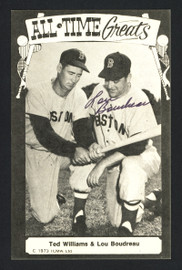 Lou Boudreau Autographed 1973-79 TCMA All-Time Greats Postcard Cleveland Indians SKU #161197