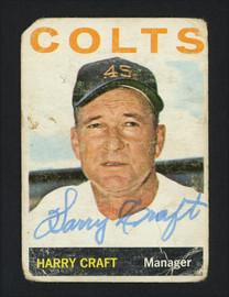 Hal Woodeshick Autographed 1964 Topps Card #370 Houston Colt .45's SKU  #170299 - Mill Creek Sports