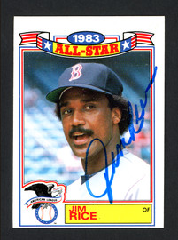 Jim Rice Autographed 1984 Topps All Star Card #6 Boston Red Sox SKU #163984