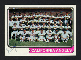 Salty Parker Autographed 1974 Topps Card #114 California Angels Coach SKU #164133