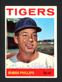 Bubba Phillips Autographed 1964 Topps Card #143 Detroit Tigers SKU #164234