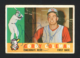 Gordy Coleman Autographed 1960 Topps Card #257 Cincinnati Reds SKU #164467