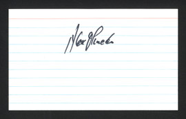 Alex Olmedo Autographed 3x5 Index Card Tennis SKU #165034