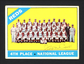 Jim Coker Autographed 1966 Topps Card #59 Cincinnati Reds SKU #165336
