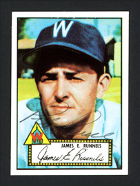 Pete Runnels Autographed 1983 Topps 1952 Topps Reprint Card #2 Washington Senators SKU #165605