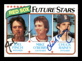 Joel Finch & Chuck Rainey Autographed 1980 Topps Rookie Card #662 Boston Red Sox SKU #166406