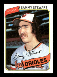 Sammy Stewart Autographed 1980 Topps Card #119 Baltimore Orioles SKU #166466