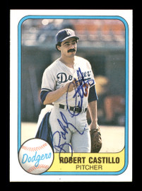 Bobby Castillo Autographed 1981 Fleer Card #137 Los Angeles Dodgers SKU #166522