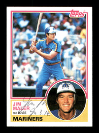 Jim Maler Autographed 1983 Topps Rookie Card #54 Seattle Mariners SKU #166711