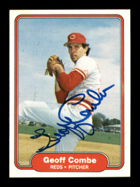 Geoff Combe Autographed 1982 Fleer Rookie Card #62 Cincinnati Reds SKU #166748
