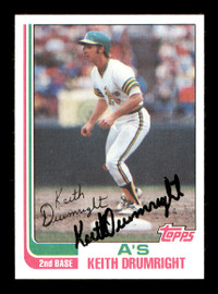 Keith Drumright Autographed 1982 Topps Rookie Card #673 Oakland A's SKU #166783