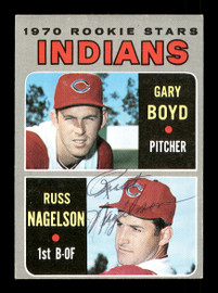 Russ Nagelson Autographed 1970 Topps Rookie Card #7 Cleveland Indians SKU #167005