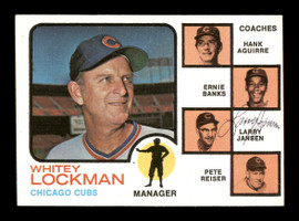 Larry Jansen Autographed 1973 Topps Card #81 Chicago Cubs Coach SKU #167186