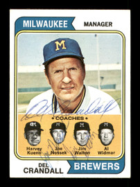 Del Crandall, Joe Nossek & Jim Walton Autographed 1974 Topps Card #99 Milwaukee Brewers SKU #167630