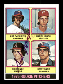 Sid Monge & Randy Lerch Autographed 1976 Topps Rookie Card #595 SKU #167715