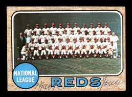 Mack Jones Autographed 1968 Topps Team Card #574 Cincinnati Reds SKU #168037