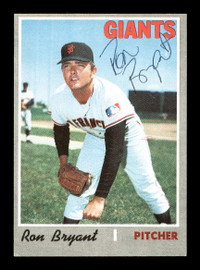 Ron Bryant Autographed 1970 Topps Card #433 San Francisco Giants SKU #168207